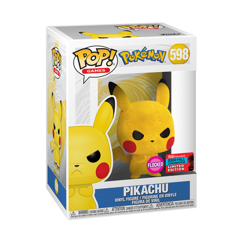 Pokemon - Pikachu Grumpy (Flocked) Pop! NY20