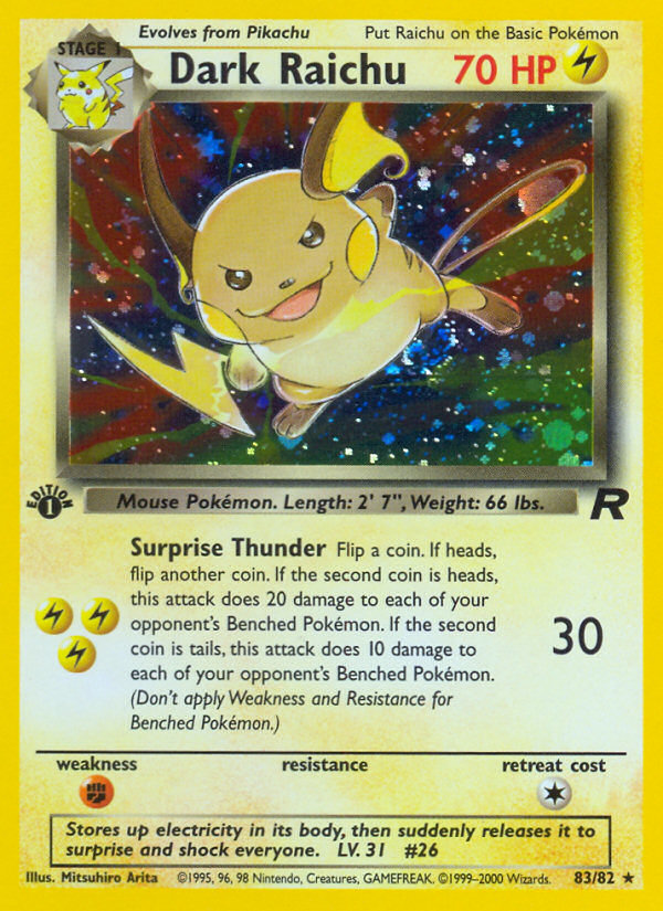 1st edition raichu pokemon card PSA 7 NM (Dont apply Weakness and Resistance for Benched Pokmon.) If your opponent has fewer than 3 Benched Pokmon How to spot fake 1st