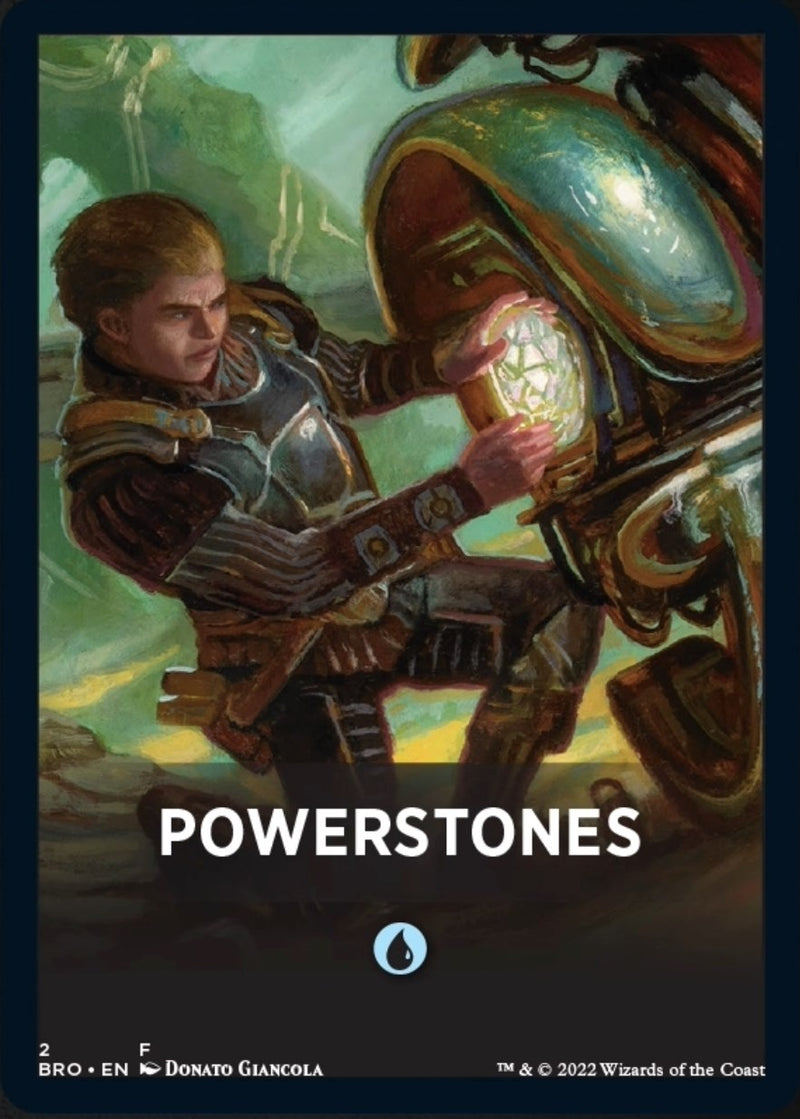 mtg powerstone token cards Stainless Steel Powerstone Token - Metal MTG Tokens main image 1