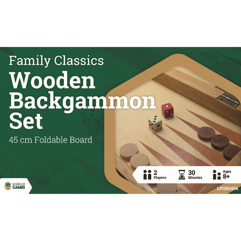 Family Classics Wooden Backgammon Set (45cm)