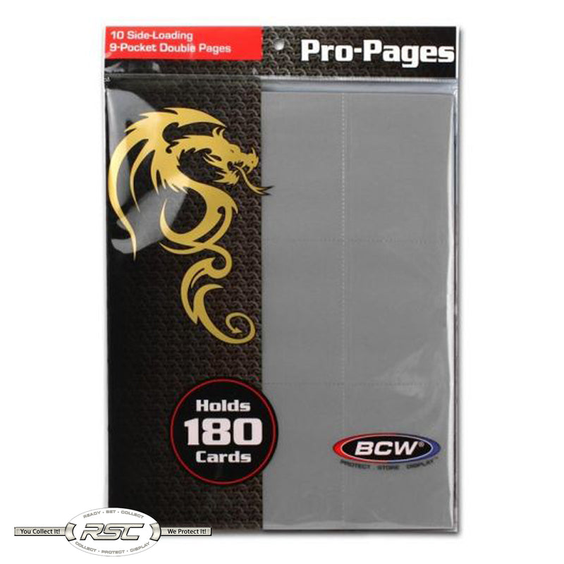 BCW 9-Pocket Page 10pk - Grey