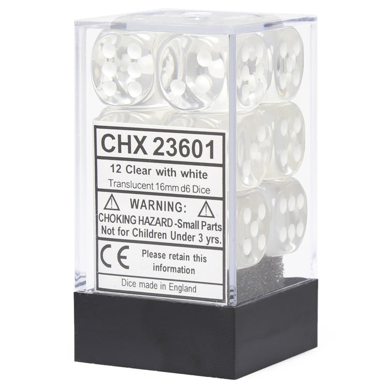 Chessex 12-Die Set - Translucent