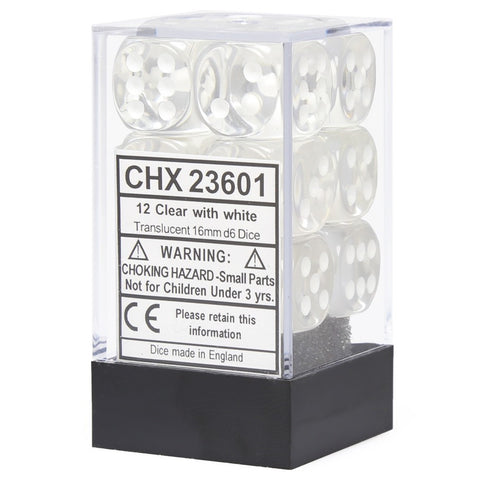 Chessex 12-Die Set - Translucent