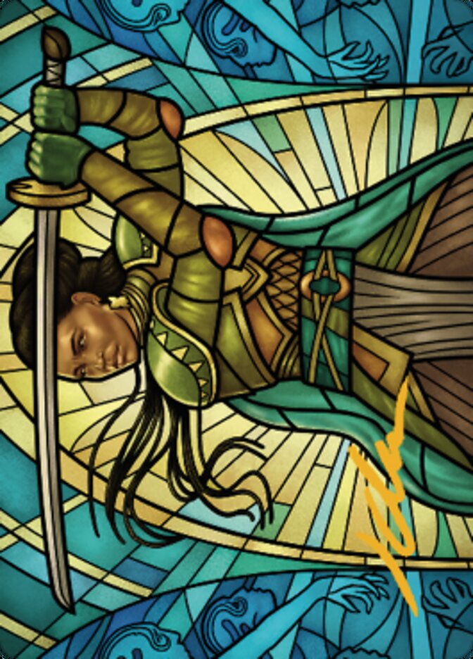 Shanna, Purifying Blade Art Card 2 (Gold-Stamped Signature) [Dominaria