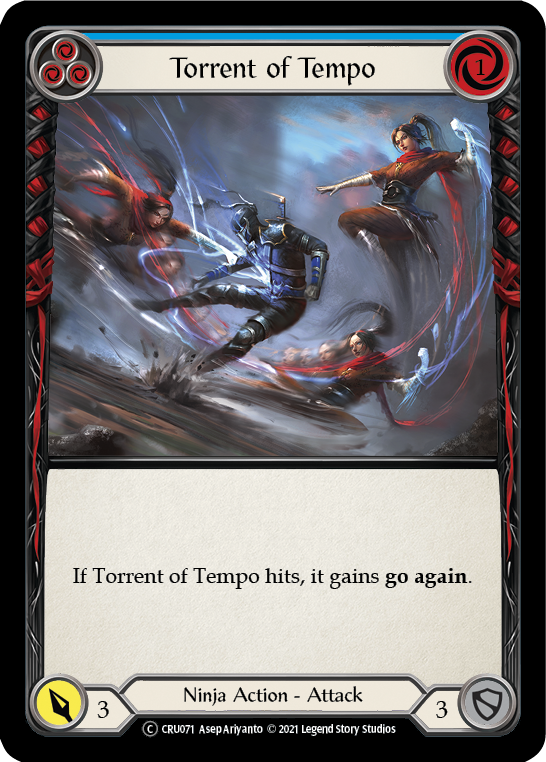 Torrent of Tempo (Blue) [U-CRU071-RF] (Crucible of War Unlimited)  Unlimited Rainbow Foil