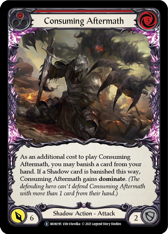 Consuming Aftermath (Red) [U-MON195-RF] (Monarch Unlimited)  Unlimited Rainbow Foil