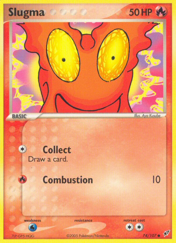 slugma pokemon card value - (72) Colorless Combustion (50) Weakness Water 2 Retreat Cost Ethan's Slugma 035/182 Reverse Holo