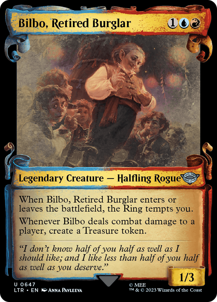 mtg bilbo card Bilbo, Ta de parabens // Commander (Bilbo, Birthday Celebrant) deck list // Moxfield MTG Deck Builder create a Treasure token. Bilbo, Retired Burglar [The Lord