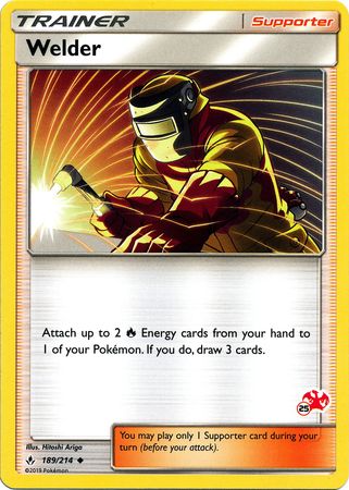 welder pokemon card Welder (189/214) (Charizard Stamp #25) [Battle Academy 2020]