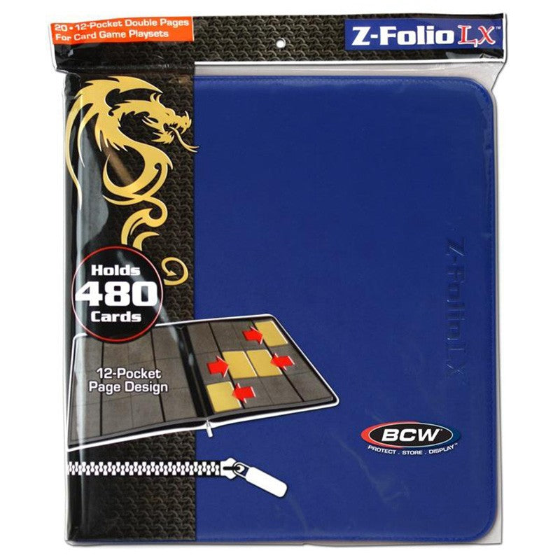 BCW Zipper-Folio LX 12-Pocket - Blue