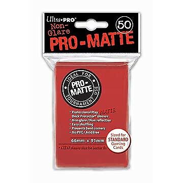 Ultra Pro Matte Sleeves Standard 50ct - red
