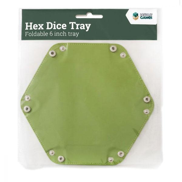 LPG Hex Foldable Dice Tray 6" Green