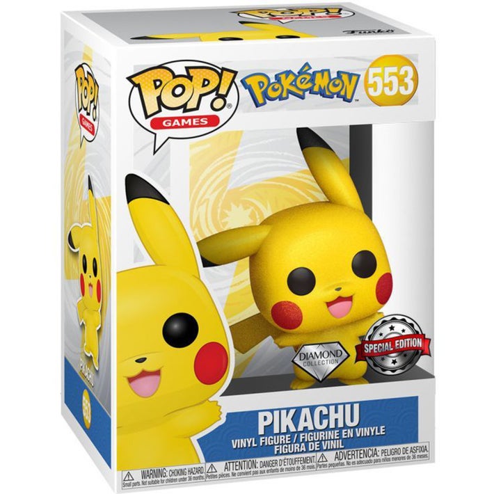 Pikachu Waving Diamond Glitter Pokemon Pop! Vinyl Figure 553