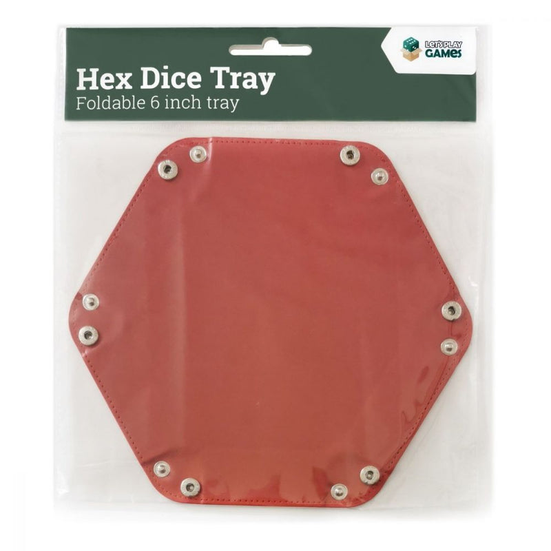 LPG Hex Foldable Dice Tray 6" Red