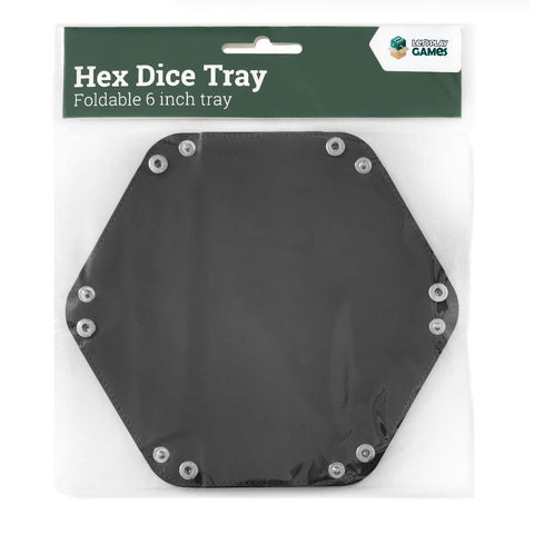 LPG Hex Foldable Dice Tray 6" Black