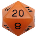 Metallic Dice Games: 35mm Mega D20 - Glow Orange with Black