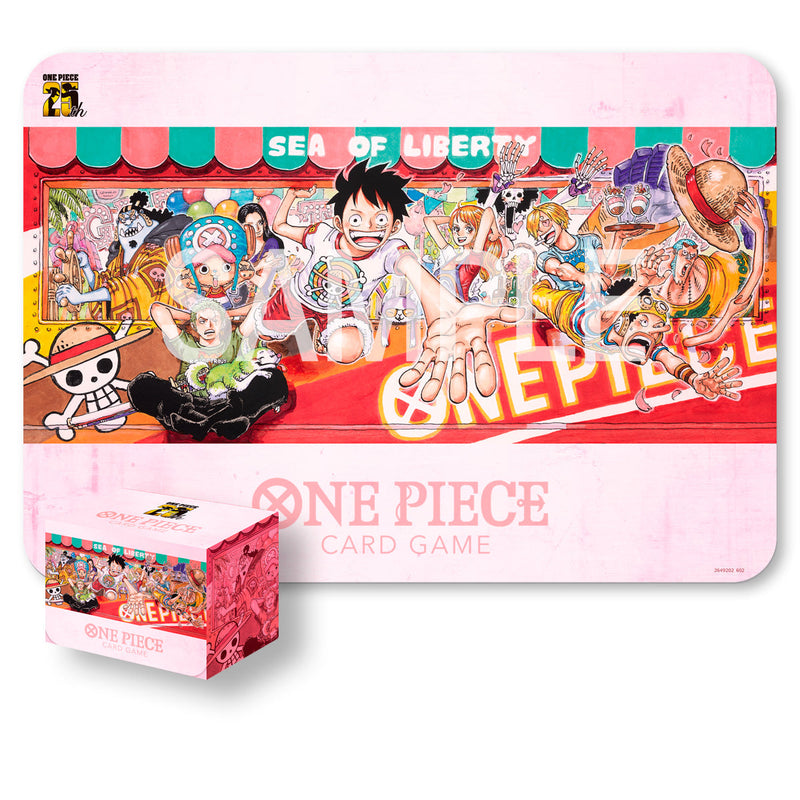 One Piece TCG Playmat and Card Case Set (25th Edition)