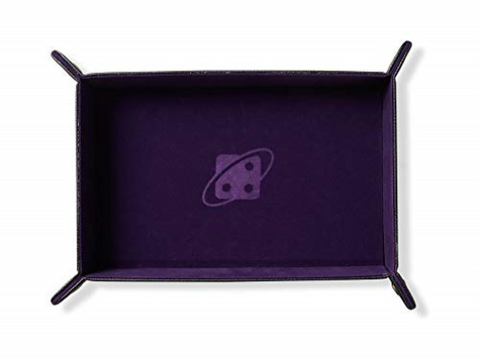 Dice Rectangle Tray (Purple), copper buttons