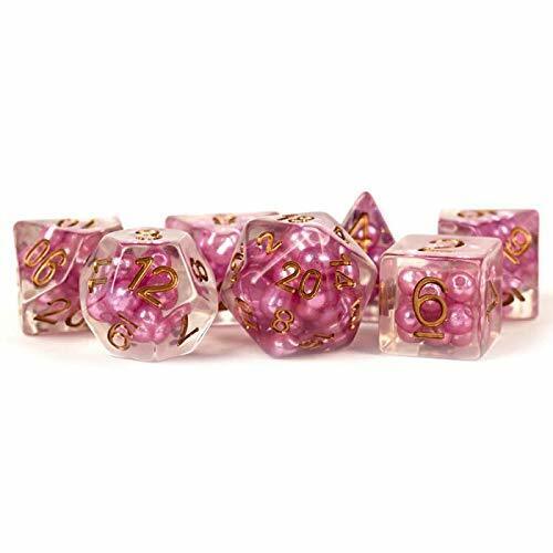 Chessex - 16mm Pearl Dice Set: Pink with Copper Numbers