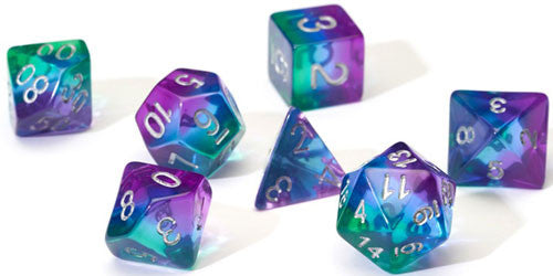 Sirius Dice: Semi-Translucent Blue Aurora - 7-Die Set